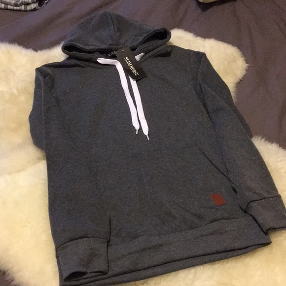SLIM HORSE GREY UNISEX HOODIE- SUPER SOFT - Picture 5 of 5